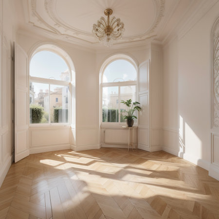 interior with large window.の素材