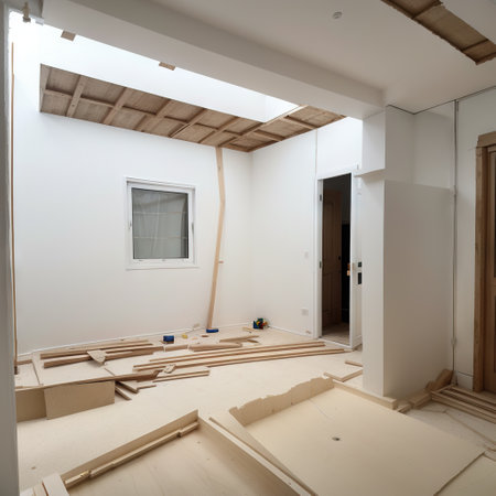 Half-done house renovation works in process,の素材