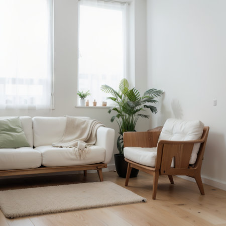 The white color in the room is empty. On the wooden floor without furniture ing modern empty home designの素材