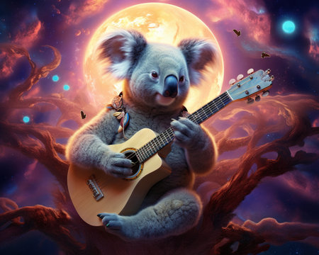 Koala Quantum composer harmonizing with cosmic vibrationsの素材