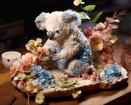 Koala Bio-sculptor crafting living artworksの素材