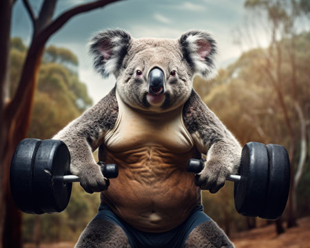 Koala Personal trainer motivating fitness journeysの素材
