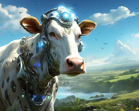 Cow Quantum muse inspiring technological advancementsの素材