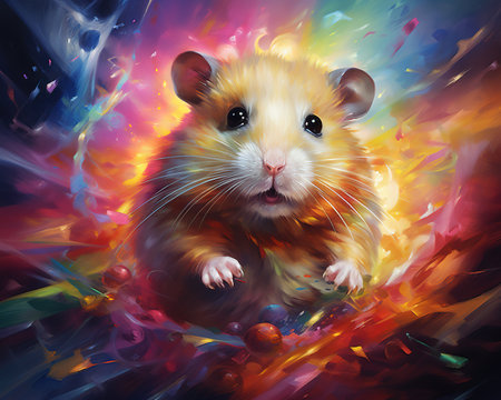 Hamster Quantum artist expressing the unseenの素材
