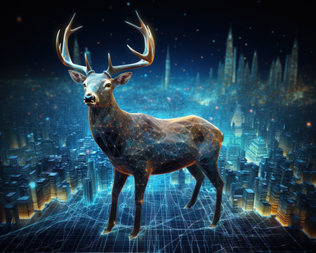 Deer GIS analyst mapping and analyzing spatial dataの素材