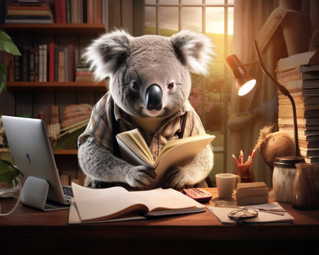 Koala Author writing the next bestsellerの素材