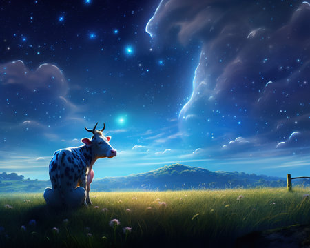 Alien,meteorologist,studying,weather,patterns,gas,giants,distant,star,systems,forecast,shedding,light,atmospheric,mysteries,alien,worlds,animal,pet,occupation,Cow,dream,animal,background,imagine,ai,generative,beautiful,funny,majestic,fantasyの素材