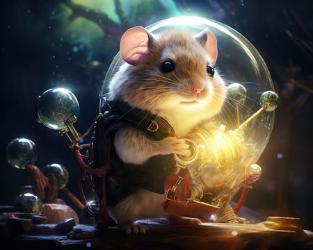Quantum,eco,engineer,designing,sustainable,ecosystems,alien,planets,project,fusion,quantum,technology,ecological,balance,animal,pet,occupation,Hamster,dream,animal,background,imagine,ai,generative,beautiful,funny,majestic,fantasyの素材