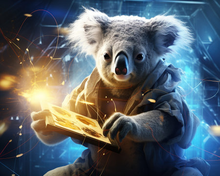 Koala Quantum physicist exploring the mysteriesの素材