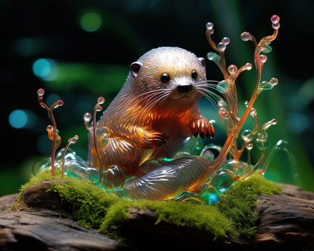 Nano,sculptor,intricate,wonders,nanoscale,sculpture,marvel,precision,artistry,invisible,naked,eye,animal,pet,occupation,Otter,dream,animal,background,imagine,ai,generative,beautiful,funny,majestic,fantasyの素材