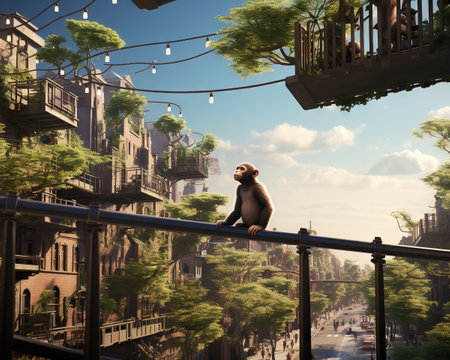 Monkey Urban designer creating functional spacesの素材