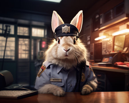 Rabbit Emergency dispatcher coordinating responseの素材
