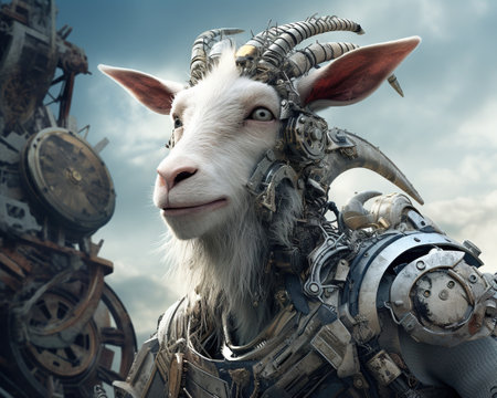 Goat Biomechanical engineer crafting bionic marvelsの素材