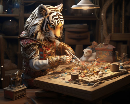 Tiger Carpenter crafting custom furniture and structuresの素材