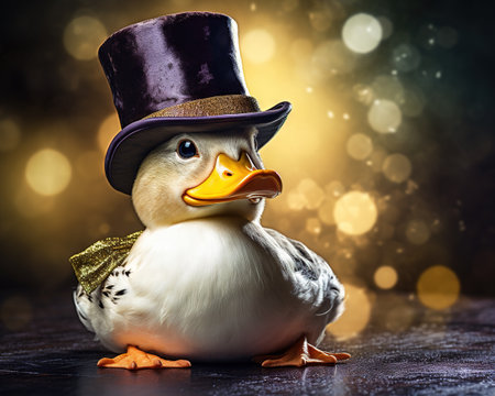 Duck Financial planner helping clients secure futuresの素材