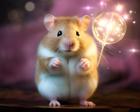 Hamster Social worker supporting individuals and familiesの素材