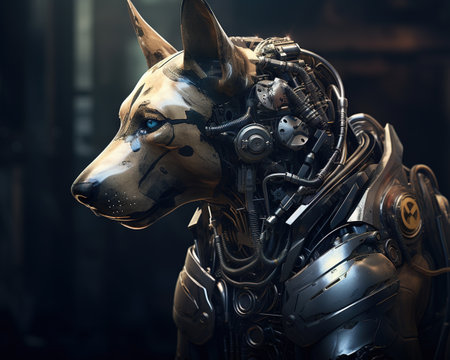 Dog Biomechanical engineer crafting bionic marvelsの素材