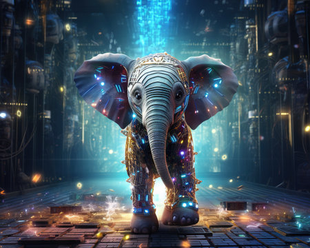 Elephant Cyberspace detective tracking digital anomaliesの素材