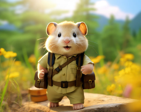 Hamster Park ranger preserving natural wondersの素材