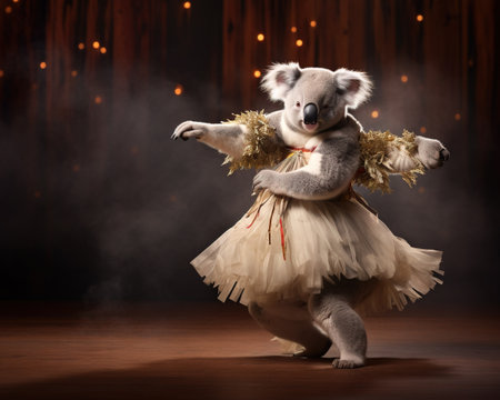 Koala Dancer performing an elegant balletの素材