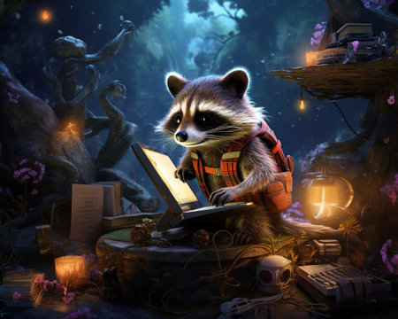 raccoon Virtual archaeobotanist reconstructing digital ecosystemsの素材