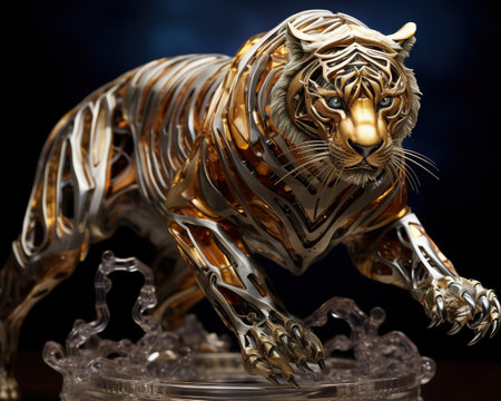 Tiger Nano-sculptor creating intricate wonders at the nanoscaleの素材
