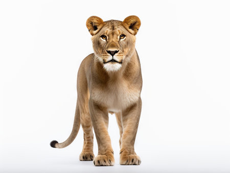 Lioness  Panthera leo  3 old  standingの素材