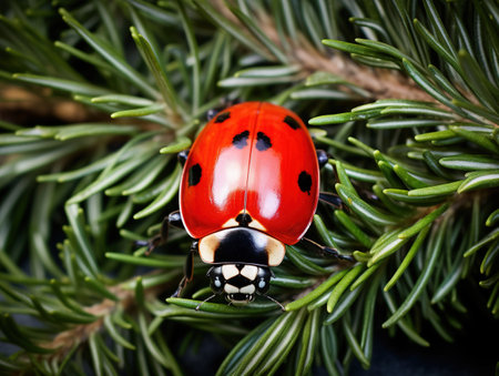 Ladybug on rosemaryの素材