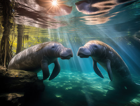 Kissing Manateesの素材