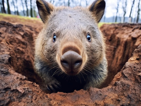 Wombat close-upの素材