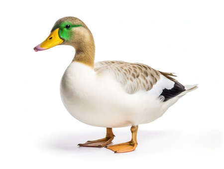 Duck on whiteの素材