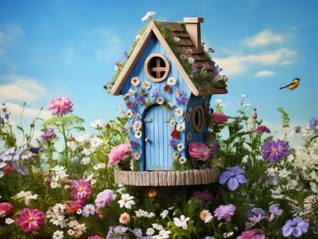 Birdhouse Among the Flowersの素材