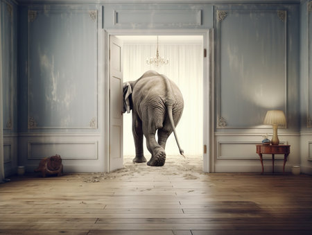 An elephant in the roomの素材