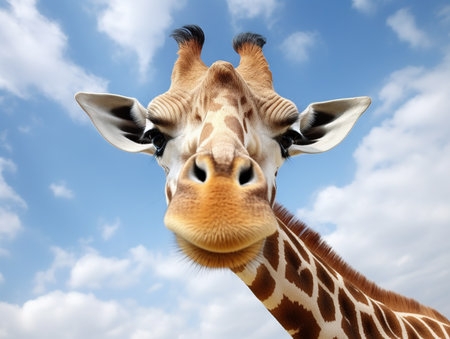 Giraffe closeupの素材