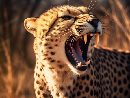 Cheetah yawnの素材