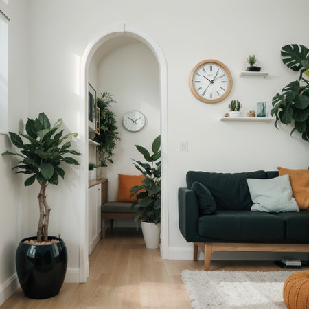 Flat design living room Home interiorの素材