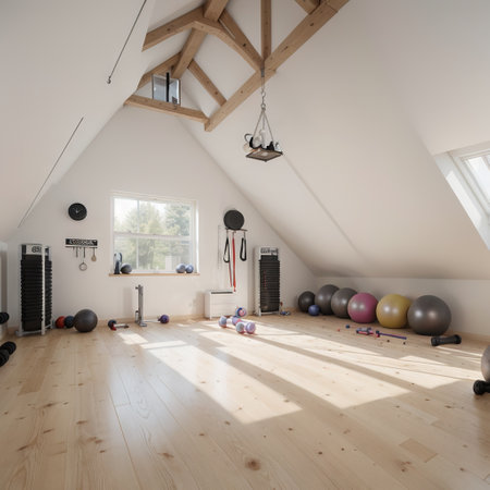 home gym room in the attic ing design conceptの素材