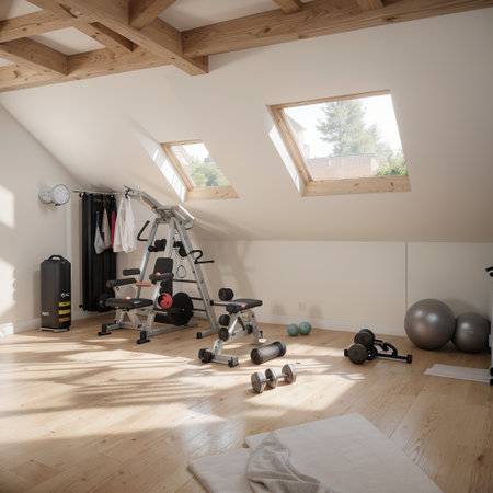 home gym room in the attic ing design conceptの素材
