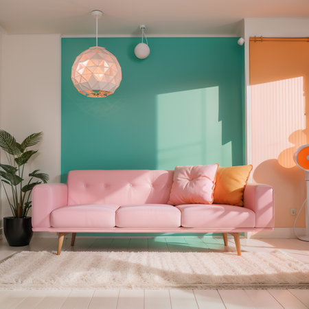 Memphis style conceptual interior roomの素材