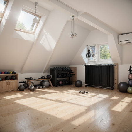 home gym room in the attic ing design conceptの素材