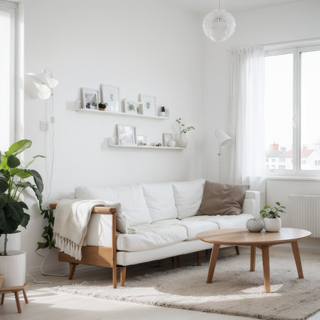 White living room with sofa Scandinavian interior designの素材