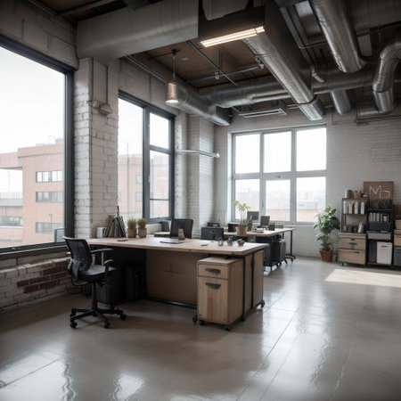 Industrial interior office designの素材