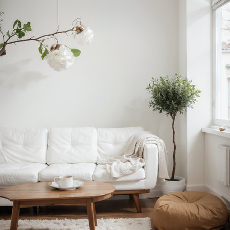 Abstract blur living room area interior for backgroundの素材