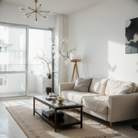 Abstract Blur living room backgroundの素材