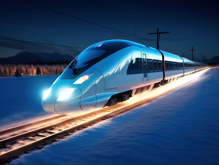 High speed trainset side viewの素材