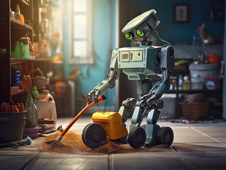 Robot with cleaning equipmentの素材