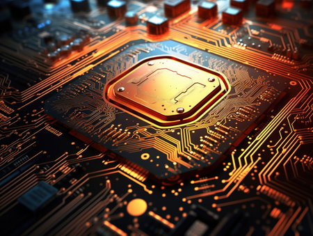 Chips on a electronics printed circuitの素材