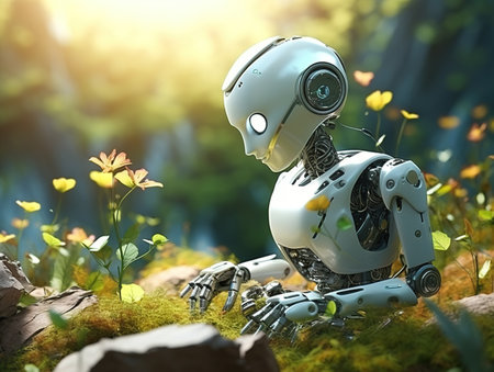 Robot with no signの素材