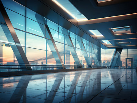 Details of an interior of modern office buildingの素材