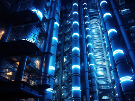 Lloyds building at nightの素材